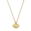 Solid 14K Yellow Gold Clam Shell Necklace - Shryne Diamanti & Co.