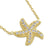 Solid 14K Yellow Gold Lab Diamonds Starfish Necklace - Shryne Diamanti & Co.