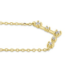 Solid 14K Yellow Gold LAB V Bar Necklace - Shryne Diamanti & Co.