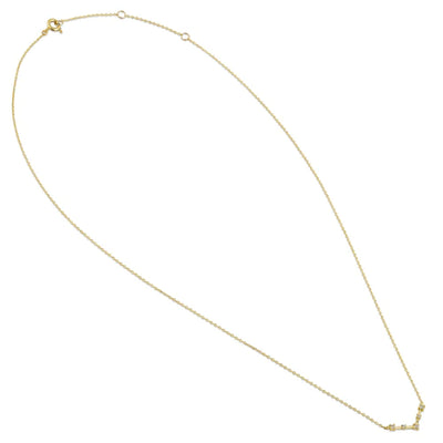 Solid 14K Yellow Gold LAB V Bar Necklace - Shryne Diamanti & Co.