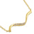 Solid 14K Yellow Gold Curved Lab Diamonds Necklace - Shryne Diamanti & Co.