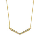 Solid 14K Chevron Lab Diamonds Necklace - Shryne Diamanti & Co.