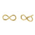 Solid 14K Yellow Gold Infinity Stud Earrings - Shryne Diamanti & Co.