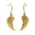 Solid 14K Yellow Gold Angel Wings Earrings - Shryne Diamanti & Co.