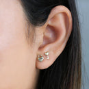Solid 14K Yellow Gold Key To My Heart Earrings - Shryne Diamanti & Co.