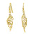 Solid 14K Yellow Gold Elegant Wings Earrings - Shryne Diamanti & Co.