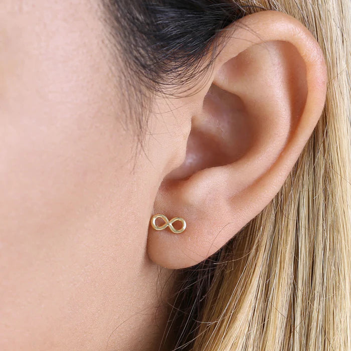 Solid 14K Yellow Gold Infinity Earrings - Shryne Diamanti & Co.