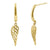 Solid 14K Yellow Gold Dangle Angel Wings Earrrings - Shryne Diamanti & Co.