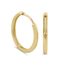 Solid 14k Yellow Gold 19mm X 2mm Hoop Earrings - Shryne Diamanti & Co.