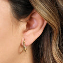 Solid 14k Yellow Gold 18mm X 3mm Twisted Hoop Earrings - Shryne Diamanti & Co.