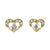 .22 ct Solid 14K Yellow Gold Pristine Heart Round Clear Lab Diamonds Earrings - Shryne Diamanti & Co.