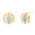 .34 ct Solid 14K Yellow Gold Infinity Flower Clear Lab Diamonds Earrings - Shryne Diamanti & Co.