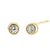 .22 ct Solid 14K Yellow Gold 3mm Round Cut Clear Lab Diamonds Earrings - Shryne Diamanti & Co.
