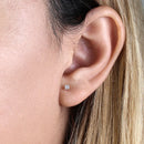 .2 ct Solid 14K Yellow Gold 2.5mm Princess Cut Clear Lab Diamonds Earrings - Shryne Diamanti & Co.
