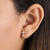 Solid 14K Yellow Gold Cross Lab Diamonds Earrings - Shryne Diamanti & Co.