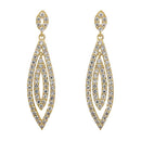 Solid 14K Yellow Gold Dangle Drop Lab Diamonds Earrings - Shryne Diamanti & Co.