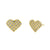 Solid 14K Yellow Gold Heart Lab Diamonds Earrings - Shryne Diamanti & Co.