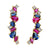 Solid 14K Yellow Gold Stone Medley Blue Sapphire, Ruby, & Clear Lab Diamonds Earrings - Shryne Diamanti & Co.