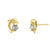 .22 ct Solid 14K Yellow Gold Jumping Dolphin Earrings - Shryne Diamanti & Co.