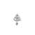 Solid 14K White Gold Heart Lab Diamonds Nose Stud - Shryne Diamanti & Co.