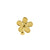 Solid 14K Yellow Gold Flower Lab Diamonds Nose Stud - Shryne Diamanti & Co.