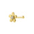 Solid 14K Yellow Gold Flower Lab Diamonds Nose Stud - Shryne Diamanti & Co.