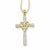 1/10 CT. T.W. Diamond Cross and Heart Pendant in 10K Gold