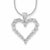 1/2 CT. T.W. Certified Diamond Heart Pendant in 14K White Gold