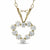 Child's Cubic Zirconia Heart Pendant in 14K Gold - 13"