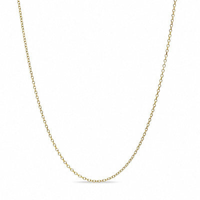 Ladies' 0.8mm Cable Chain Necklace in 14K Gold - 16"