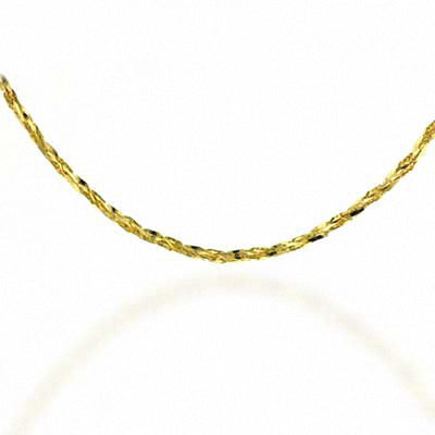 0.9mm Tornado Chain Necklace in 14K Gold - 24"