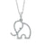 1/7 CT. T.W. Diamond Outline Elephant Pendant in 10K White Gold