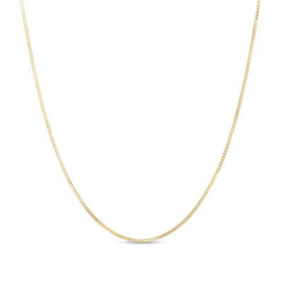 1.0mm Box Chain Necklace in 10K Gold - 22" - Shryne Diamanti & Co.