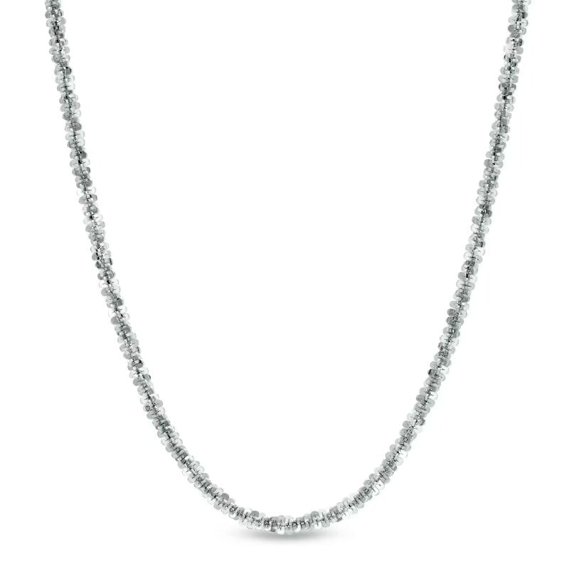1.5mm Sparkle Chain Necklace in 10K White Gold - 18"