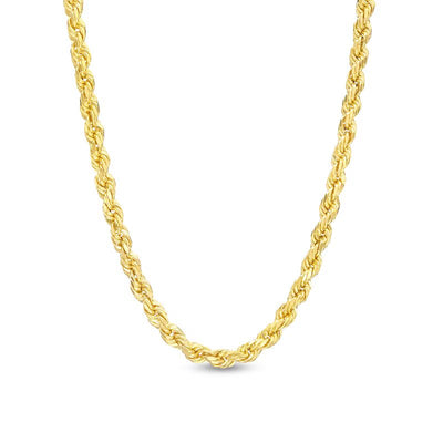 3.0mm Rope Chain Necklace in 10K Gold - 22" - Shryne Diamanti & Co.