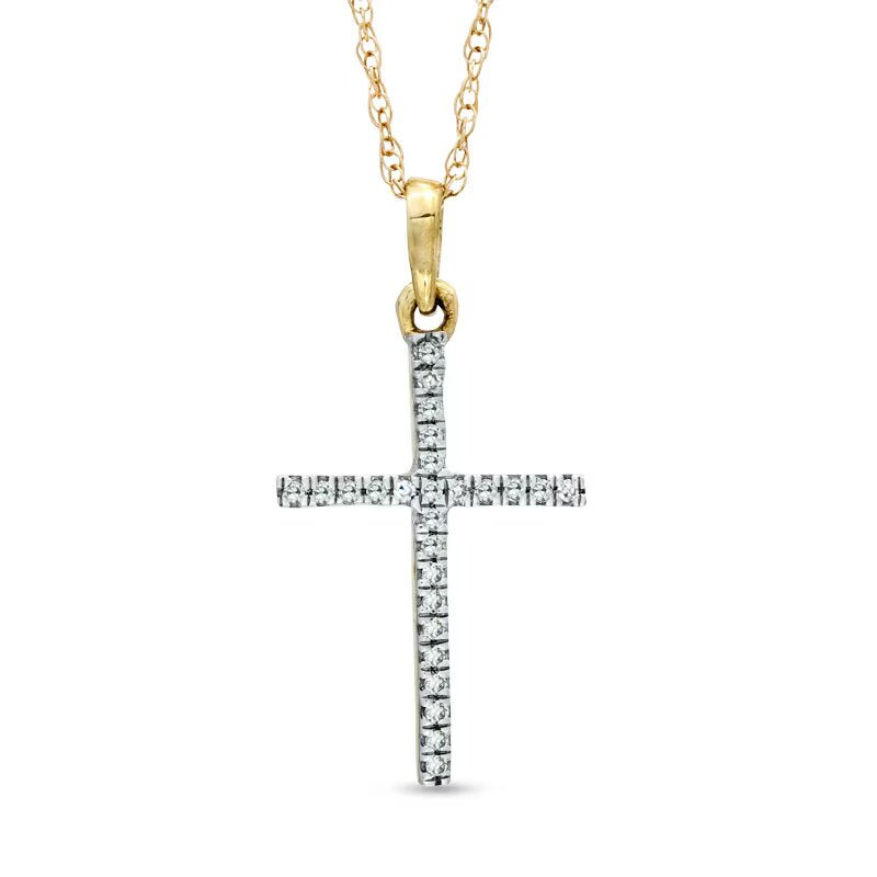 Remixed Reimagined 1/3 CT. T.W. Diamond Station Double Strand Necklace in 10K Gold - 22"