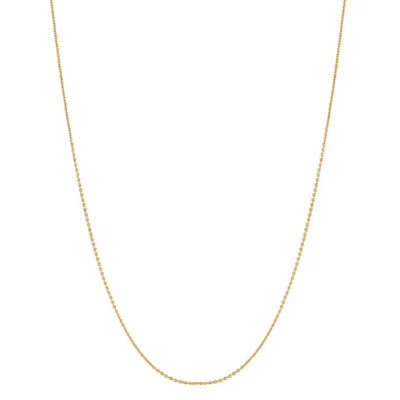 Ladies' 0.7mm Cable Chain Necklace in 14K White Gold - 16"