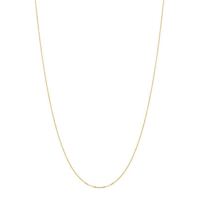 Ladies' 0.5mm Cable Chain Necklace in 14K Gold