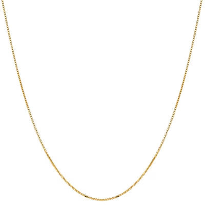 0.6mm Box Chain Necklace in 14K Gold - 18"