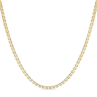 Ladies' 1.4mm Box Chain Necklace in 14K Gold - 18"