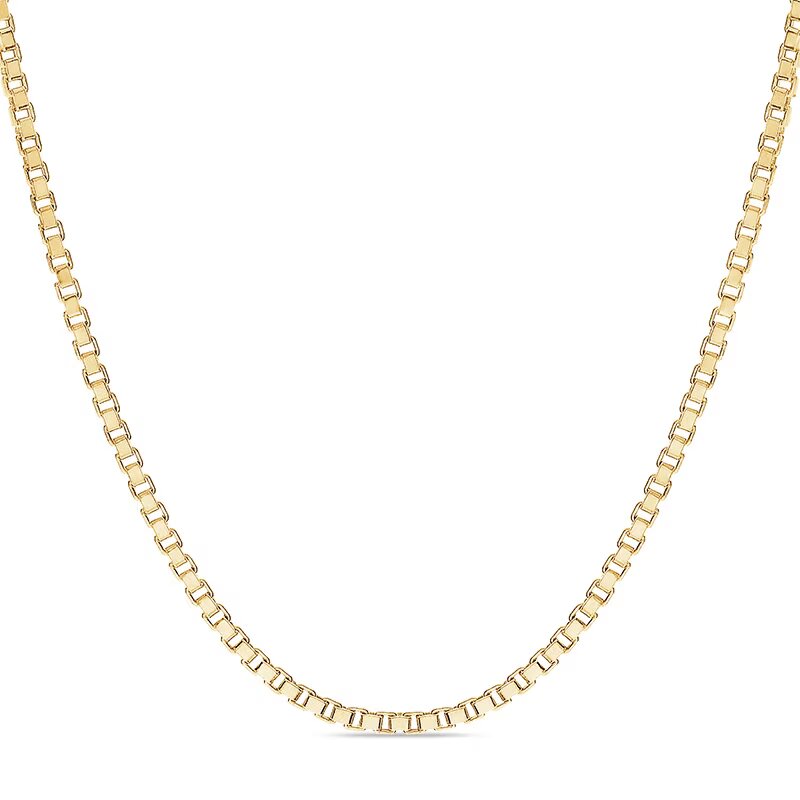 Ladies' 1.4mm Box Chain Necklace in 14K Gold - 18"