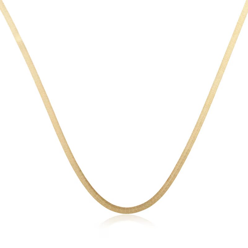 Men's 2.6mm Herringbone Chain Necklace in 14K Gold - 24"