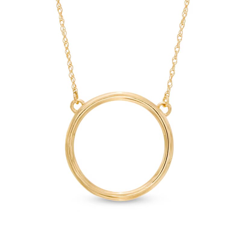 Circle Necklace in 10K Gold