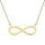 Sideways Infinity Necklace in 10K Gold