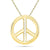 Peace Sign Pendant in 10K Gold