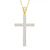 Glitter Enamel Cross Pendant in 10K Gold