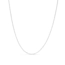 Ladies' 0.9mm Cable Chain Necklace in 14K White Gold - 30"