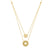 Ship's Wheel and Compass Double Strand Necklace in 14K Gold