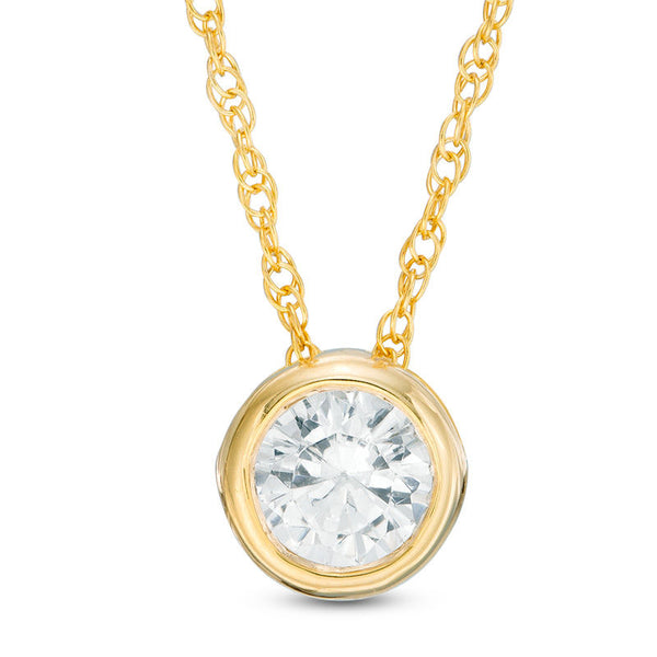 1/2 CT. Diamond Solitaire Pendant in 10K Gold