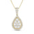 1 CT. T.W. Composite Diamond Teardrop Frame Pendant in 14K Gold